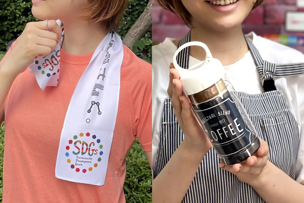 濡らせば涼しさ感じるフルカラー全面タオル 涼感クールマフラー